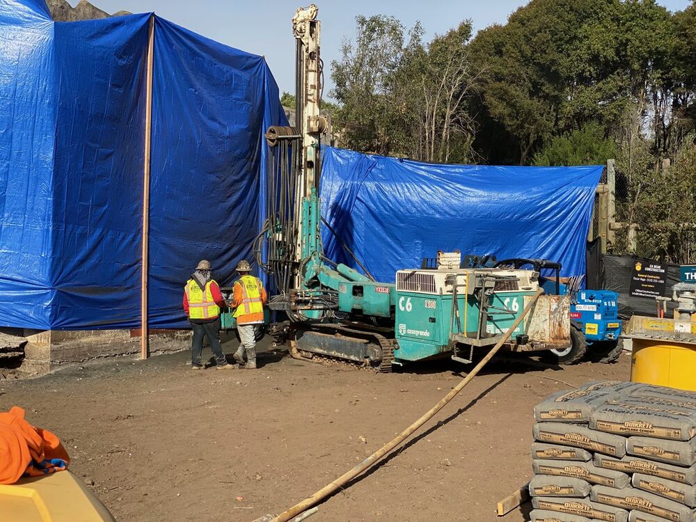 Micropile drilling